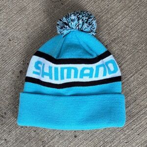 Shimano Turquoise Knit Beanie with Pom-Pom